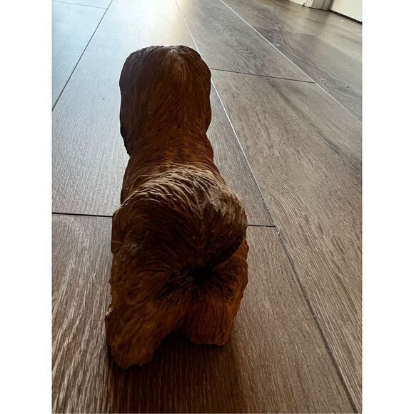 Brileyco Lhasa Apso Dog Figurine Signed Vintage Sculpture Hans Painted Artwork - Picture 3 of 10